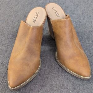Abound Tan Leather Mules for Women